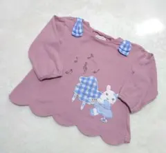 クーラクール♡肩リボン長袖トップス 80