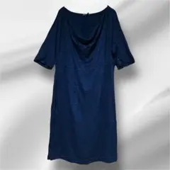 daisy fuentes ブラック 半袖ワンピースシンプル