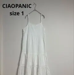 チャオパニック CIAOPANIC 白キャミソール ロングワンピース