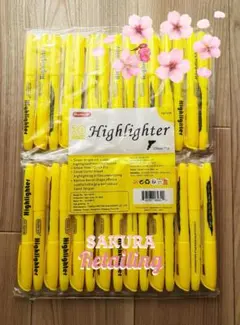 蛍光ペン（イエロー） 30本セット