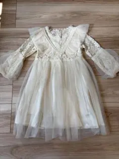 SHEIN アイボリーフラワーレースドレス