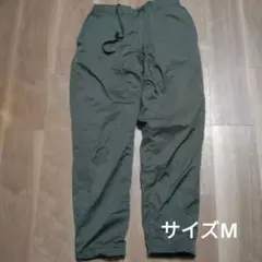 フリース裏地パンツ オリーブグリーンM