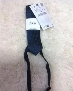 ZARA 調整可能 ネクタイ Mサイズ ネイビー