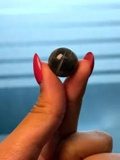 グレー系天然石 丸玉 約15.6mm 一点物 置物 天然石 パワーストーン