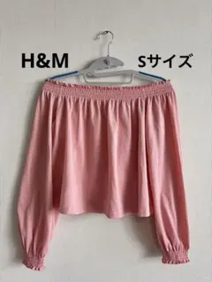 H&M オフショルダー　ピンク　トップスのサムネイル