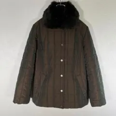 【東京スタイル】ダウンジャケット ファー ラビット 光沢感 防寒/上着 アウター