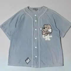 『完売品』　GALFY ベースボールシャツ　デニム 希少 ブルー　Lサイズのサムネイル