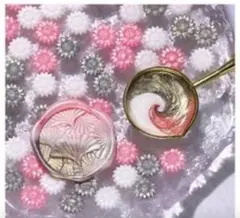 【オーロラ系】1点　シーリングスタンプ ワックス ひまわり型《オーロラＷ＊丹霞》