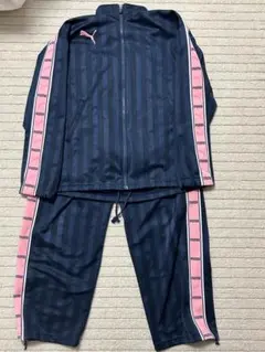 PUMA プーマ　ジャージ上下セット ネイビー/ピンク　Y2K 人気色　廃盤品
