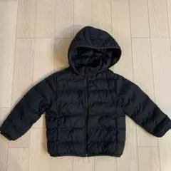 UNIQLOユニクロ　ダウンジャケット　パーカー 110ブラック黒