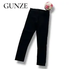 GUNZE グンゼ　レディース　スキニーパンツ　ブラック　黒　ウエストゴム　M