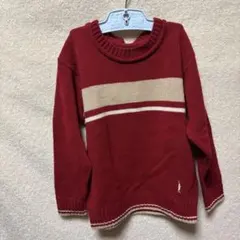 EAST BOY 赤 ストライプ セーター 120