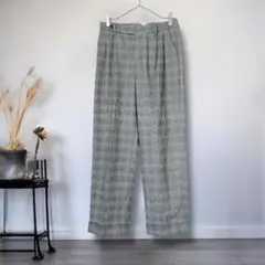 本日限定価格◎アーバンリサーチ◎上品きれいめチェック柄スラックス千鳥格子 グレー