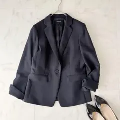 美品✨《アンタイトル》24年モデル 洗える テーラードジャケット 濃紺 M
