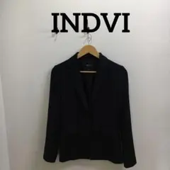 【INDIVI】スーツ　ネイビー　ストライプ　パンツセット　L 日本製
