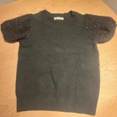 BE RADIANCE 黒　半袖ニット