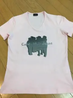 Calvin Klein Jeans Vネック Tシャツ ピンクのサムネイル