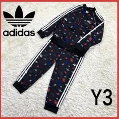 送料無料！ アディダス セットアップ 総柄 長袖 ジャージ トラジャケ 長ズボン