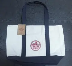 TRADER JOE'S トートバッグ ホワイト/ネイビー