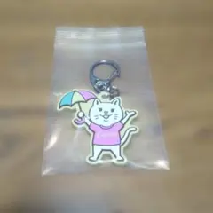 Curves キーホルダー 猫 傘