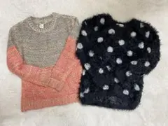 H&M FOREVER21 女の子120〜130ニット2点セット