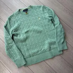 Polo Ralph Lauren ミントグリーン ケーブルニットセーター