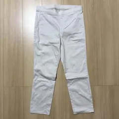 ユニクロ M テーパードパンツ クロップドパンツ アンクルパンツ 白 ホワイト