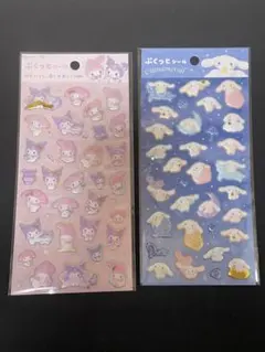 国内正規品　ぷくっとシール　マイメロ　クロミ　シナモンロール