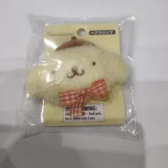 ポムポムプリン ヘアクリップ ぬいぐるみ風　ふわふわ