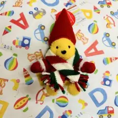 プーさん　ぬいぐるみバッジ ディズニークリスマス