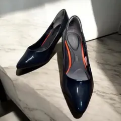 美品　ROCKPORT ロックポート パンプス ダークネイビー　23cm