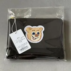 新品完売品♡FEILER オールドテディワッペンポーチ 黒パールストラップ 