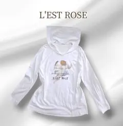 L'EST ROSE セーラーカラー 長袖 カットソー ホワイト