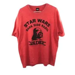 STAR WARS ダースベイダー プリントTシャツ レッド メンズ LL