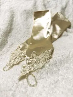 フィンガーレス　ウェディンググローブ　アイボリー ミディアム