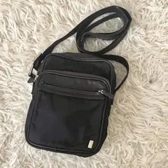 ダンヒル ナイロン ショルダーバッグ ポシェット ブラック ダークブラウン系