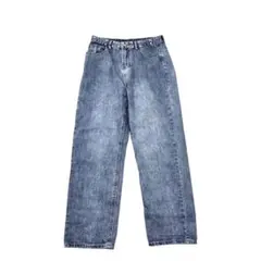 Vipoa ハイライズワイドデニムパンツ ブルー コットン（M）のサムネイル
