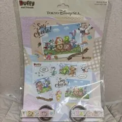 新品 ディズニー　ダッフィー＆フレンズ　ポストカード　マスキングテープ　マステ