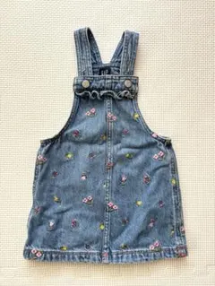 GAP デニム花柄サロペットワンピース 18-24ヶ月