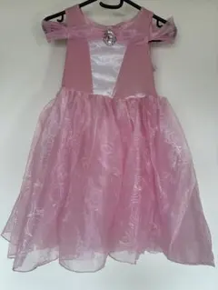 オーロラ姫風　ピンク オフショルダー フリルドレス