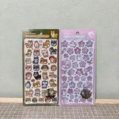 BONBON DROP シール 和柄2枚セット　柴犬　桜