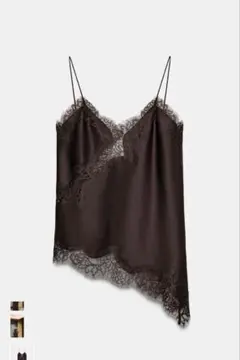 ZARA レーストリムキャミソール