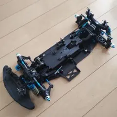 タミヤ TT-02D ドリフトスペック カスタムシャーシ メカレス 青アルミ