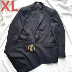 試着のみ 洗える セットアップ スーツ ネイビー ストレッチ XL