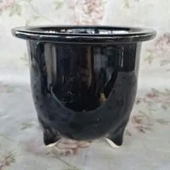 黒色陶器プランター 蘭鉢 盆栽 園芸 ガーデニング 鉢554 - メルカリ