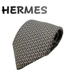HERMES エルメス　ネクタイ H柄 総柄 シルクのサムネイル