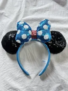 ミニーマウス風スパンコールカチューシャ