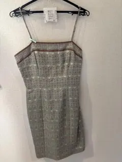 【美品】ヴィンテージ風 ジャガードキャミワンピース（サイズ10）