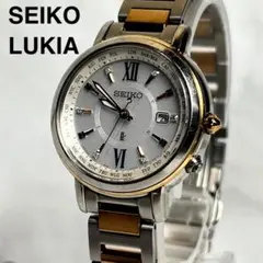稼働美品 SEIKO LUKIA 6Pダイヤ 1B25-0AV0 腕時計