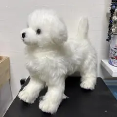 オーダーメイドの白い犬のぬいぐるみ リアルな子犬のぬいぐるみのサムネイル
